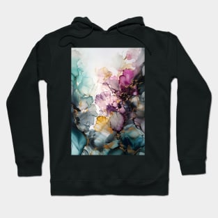 Flower Garden - Abstract Alcohol Ink Art Hoodie